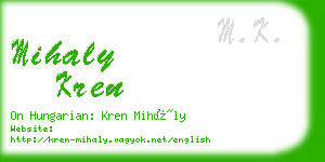 mihaly kren business card